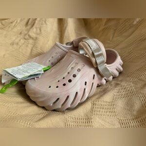 Crocs Echo Marbled Clogs Pink W8 M6
